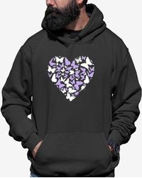 LA Pop Art - Butterfly Heart Word Art Hooded Sweatshirt - Lyst