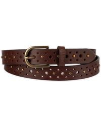 Levi's - Fully Adjustable Perforated And Studded Leather Jean Belt - Lyst