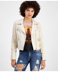 Guess - Venom Faux-leather Cropped Moto Jacket - Lyst