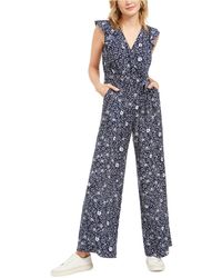 macy's navy blue jumpsuit