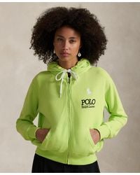 Polo Ralph Lauren - Big Pony Lightweight Fleece Zip Hoodie Sweatshirt - Lyst