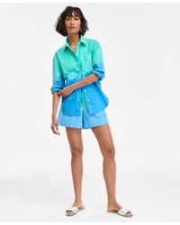 On 34th - Ombre Rhinestone Shirt Drawstring Shorts Exclusively At Macys - Lyst