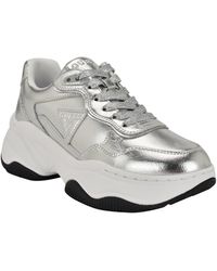 Guess - Happy Lace Up Chunky Outsole Retro jogger Sneakers - Lyst
