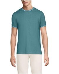 Lands' End - Short Sleeve Soft Pique Crew Tee - Lyst