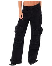 Edikted - Oversize Boyfriend Cargo Jeans With Pockets - Lyst