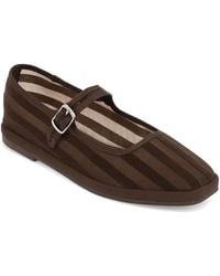 MIA - Morocco Striped Mesh Mary Jane Buckle-strap Ballet Flats - Lyst