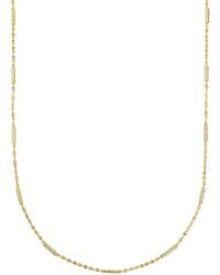 And Now This - Silver Plated Or 18k Plated Brass Twisted Stationed Necklace - Lyst