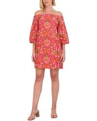 Vince Camuto - Paisley-print Off-the-shoulder Dress - Lyst