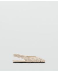 Mango - Braided Slingback Ballet Flats - Lyst