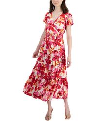 Tinsel - Petite Paisley-print Long-sleeve Maxi Dress - Lyst