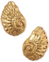 Kendra Scott - Gold-tone Shell Statement Stud Earrings - Lyst