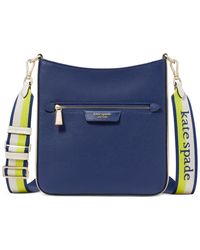 Kate Spade - Hudson Colorblocked Pebbled Leather Small Messenger Crossbody - Lyst