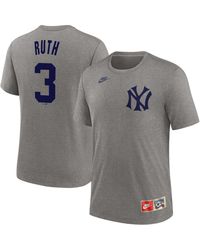 Nike - Babe Ruth New York Yankees Cooperstown Collection Tri-blend Name Number T-shirt - Lyst