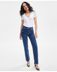 INC International Concepts - Ribbed Scoop-neck Top - Lyst