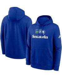 Nike - Seattle Seahawks Best Season Rewind Club Pullover Hoodie - Lyst