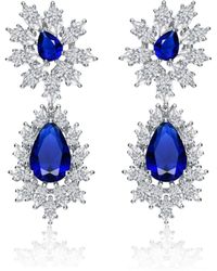 Genevive Jewelry - Sterling Silver White Gold Plated - Lyst