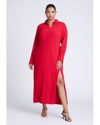 Eloquii - Plus Size Collared Maxi Shirt Dress - Lyst