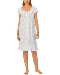 Eileen West - Cotton Cap-sleeve Floral Nightgown - Lyst