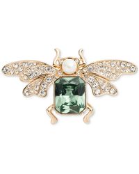 Lauren by Ralph Lauren - Gold-tone Mixed Stone Winged Bug Pin - Lyst