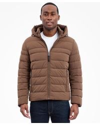Michael Kors - Dressy Hooded Stretch Packable Jacket - Lyst