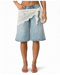 Steve Madden - Kesha Crochet Scarf-detail Shorts - Lyst