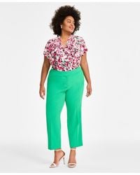 Kasper - Plus Size Stretch-crepe Straight-fit Suit Pants - Lyst