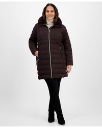 Michael Kors - Michael Plus Size Faux-fur-trim Hooded Puffer Coat - Lyst