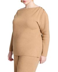 Eloquii - Plus Size Asym Sweater With Hardware Detail - Lyst