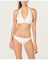 MICHAEL Michael Kors - Michael Logo-ring Halter Bikini Top, Created For Macy's - Lyst