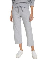 Calvin Klein - Cropped Drawstring-waist Pants - Lyst