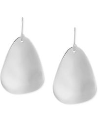 Robert Lee Morris Earrings, Silver-tone Concave Organic Drop Earrings - Metallic