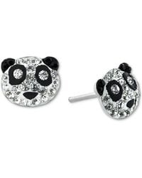 Giani Bernini - Crystal Panda Stud Earrings In Sterling Silver, Created For Macy's - Lyst