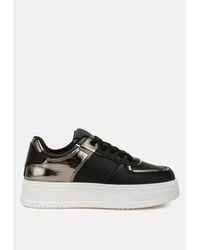 LONDON RAG - Scouts Metallic Paneling Platform Sneakers - Lyst