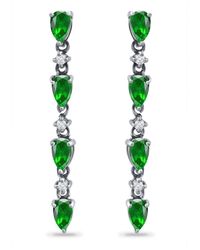 Giani Bernini - Created Green Quartz And Cubic Zirconia Linear Drop Earrings - Lyst