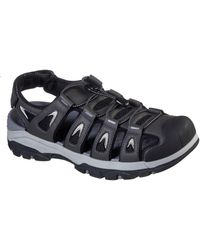 Skechers Synthetic Tresmen - Outseen Adjustable Strap Sandals From Finish Line in Chocolate 