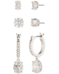 Givenchy Silver-tone Pave nugget Stud Earrings in Metallic