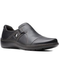 Clarks - Leather Slip-On Loafers - Lyst