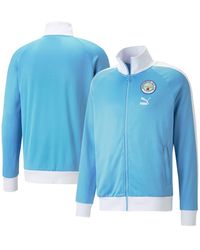 PUMA - Manchester City Ftblheritage T7 Raglan Full-zip Track Jacket - Lyst