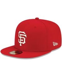 KTZ - San Francisco Giants Logo White 59fifty Fitted Hat - Lyst