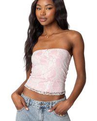 Edikted - Allison Lace Tube Top - Lyst