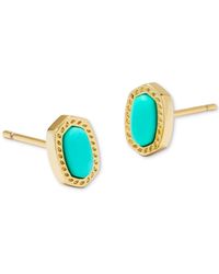 Kendra Scott - 14k Gold-plated Oval Stone Stud Earrings - Lyst