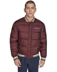 Champion - Quilted Varsity Puffer Jacket - Lyst