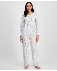 Charter Club - 2-pc. Printed Long-sleeve Packaged Pajamas Set - Lyst