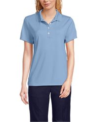 Lands' End - Short Sleeve Solid Active Polo - Lyst