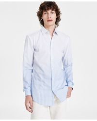 HUGO - By Boss Slim Fit Long Sleeve Button-front Striped Shirt - Lyst