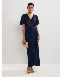 Phase Eight - Janessa Sequin Wrap Maxi Dress - Lyst