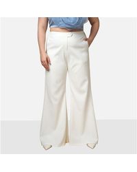 Rebdolls - Plus Size Garden Rose Bell Bottom Pants W. Pockets - Lyst