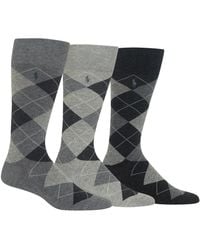 Polo Ralph Lauren - 3-pack Argyle Dress Socks - Lyst