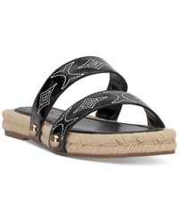 Jessica Simpson - Jasdin Stitched-trim Flat Sandals - Lyst