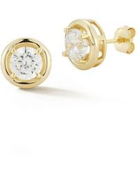 Rachel Zoe - 14k Plated Sterling Silver Puffy Round Studs - Lyst